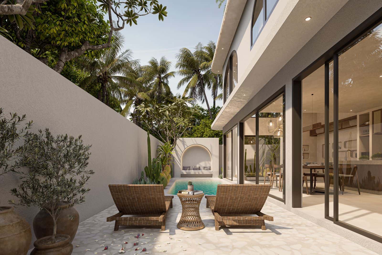 BEACHFRONT 3 BEDROOM VILLA FOR SALE LEASEHOLD IN SESEH BALI BE-1183 